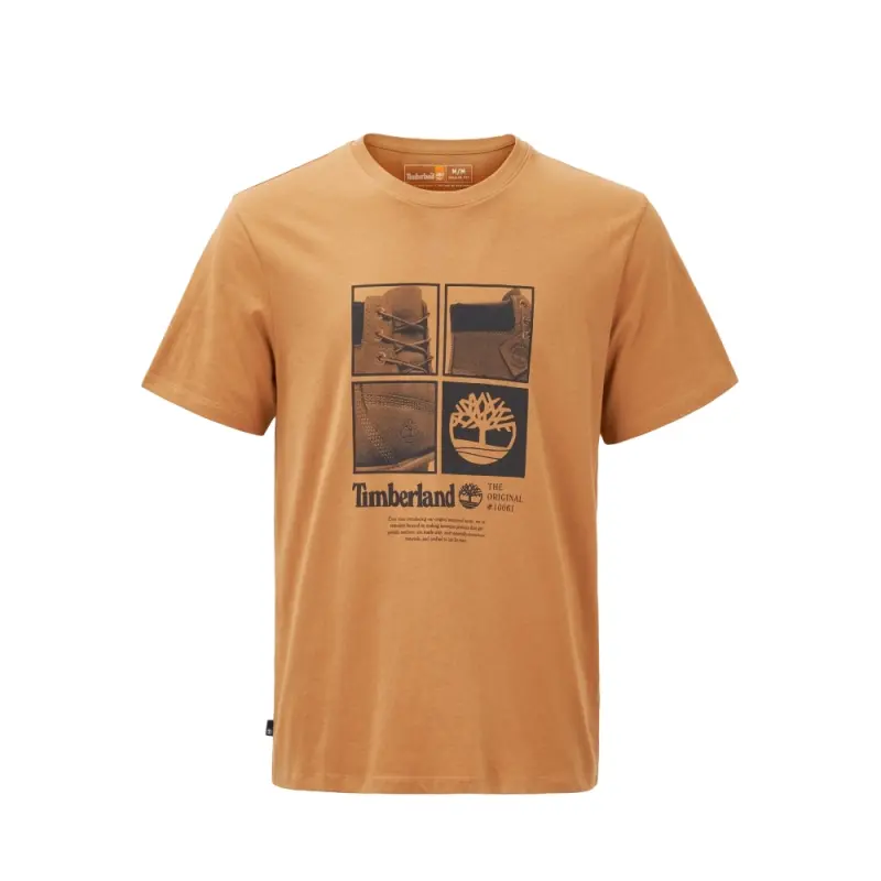 Timberland T Shirts Men's Wheat Crew Neck Moderate