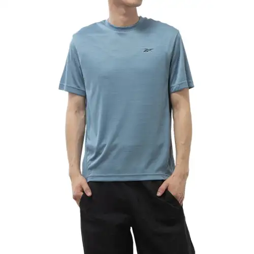 Reebok T Shirts Men's Blue Crew Neck Moderate