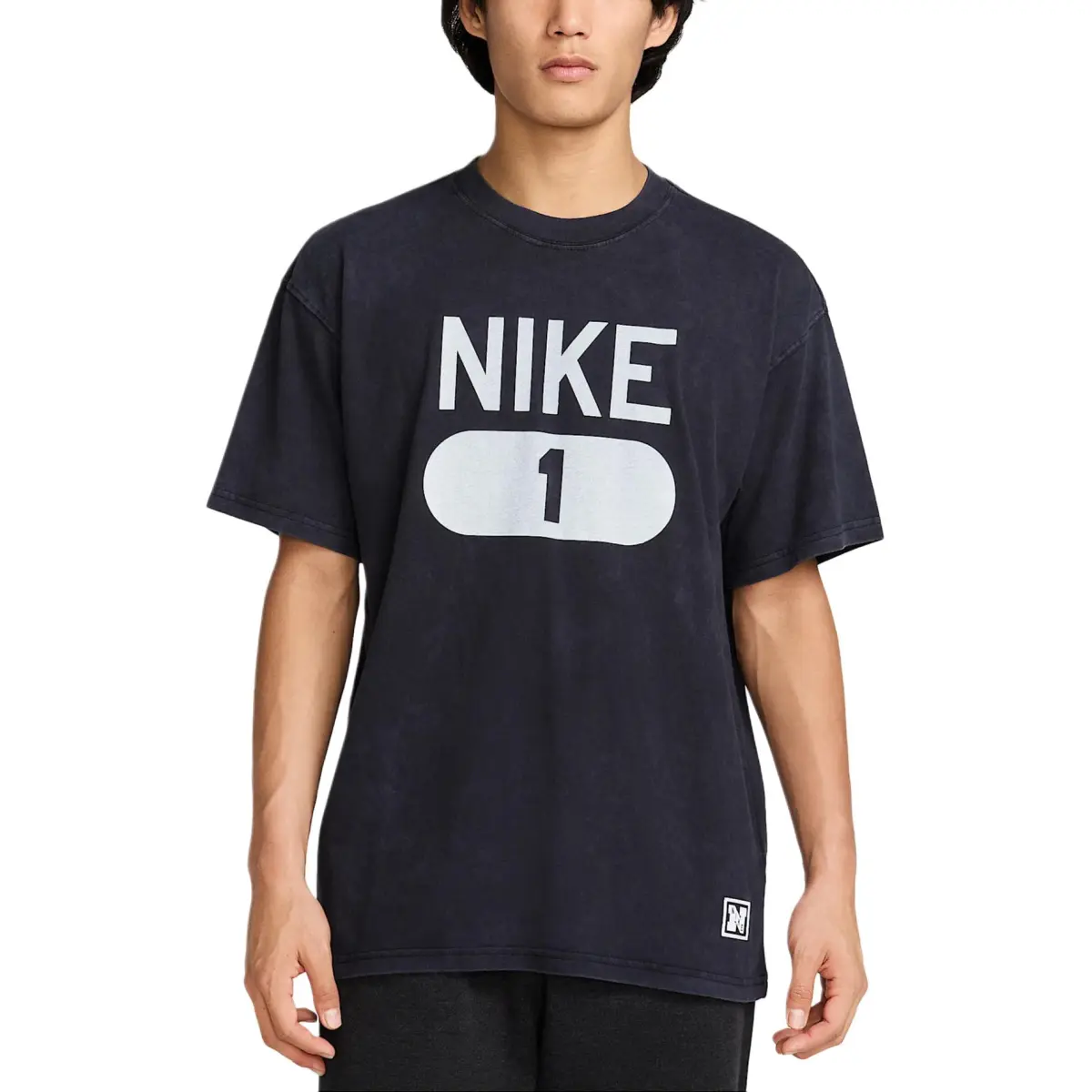 Nike T-Shirts Men's Black Crew Neck Moderate