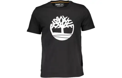 Timberland T Shirts Men's Black Crew Neck Moderate Straight Fit