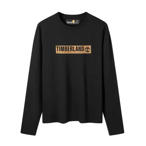 Timberland T Shirts Men's Black Crew Neck Moderate