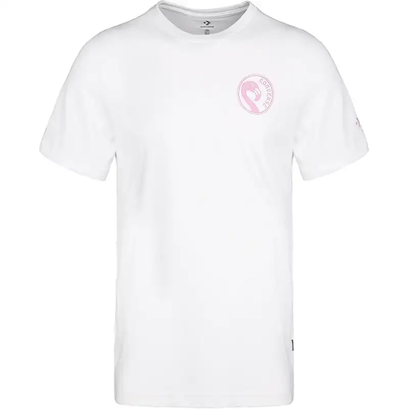 Converse T Shirts Men's White Crew Neck Moderate