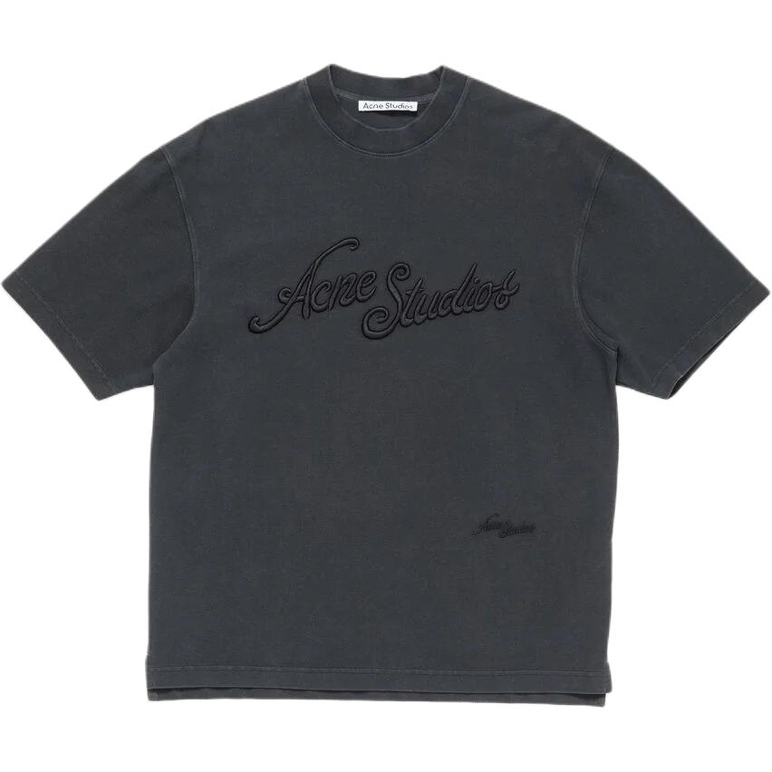 Футболка Acne Studios Embroidered Logo (черная)
