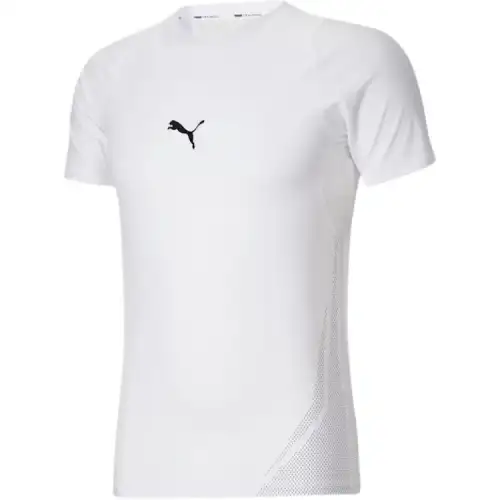 PUMA PAISLEYLUXE T Shirts Men's White Crew Neck Moderate Straight Fit