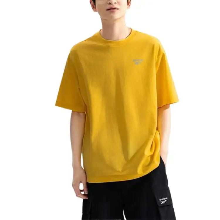 Reebok T Shirt Unisex Light Yellow