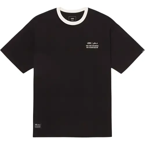 Vans Asia Artist Collection T Shirts Men's Black Crew Neck Moderate