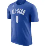 Jordan T Shirts Men's Blue Crew Neck Moderate Straight Fit