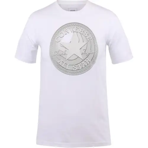 Converse T Shirts Men's White Crew Neck Moderate