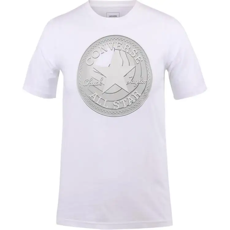 Converse T Shirts Men's White Crew Neck Moderate