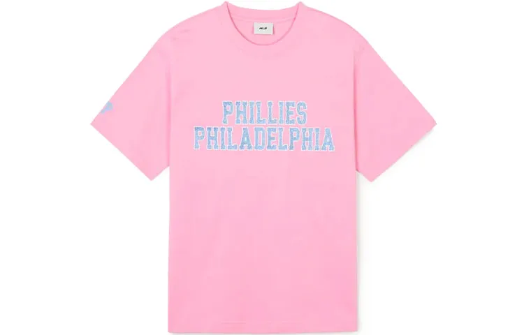 MLB Drop Shoulder Sleeve T-Shirt Unisex Pink