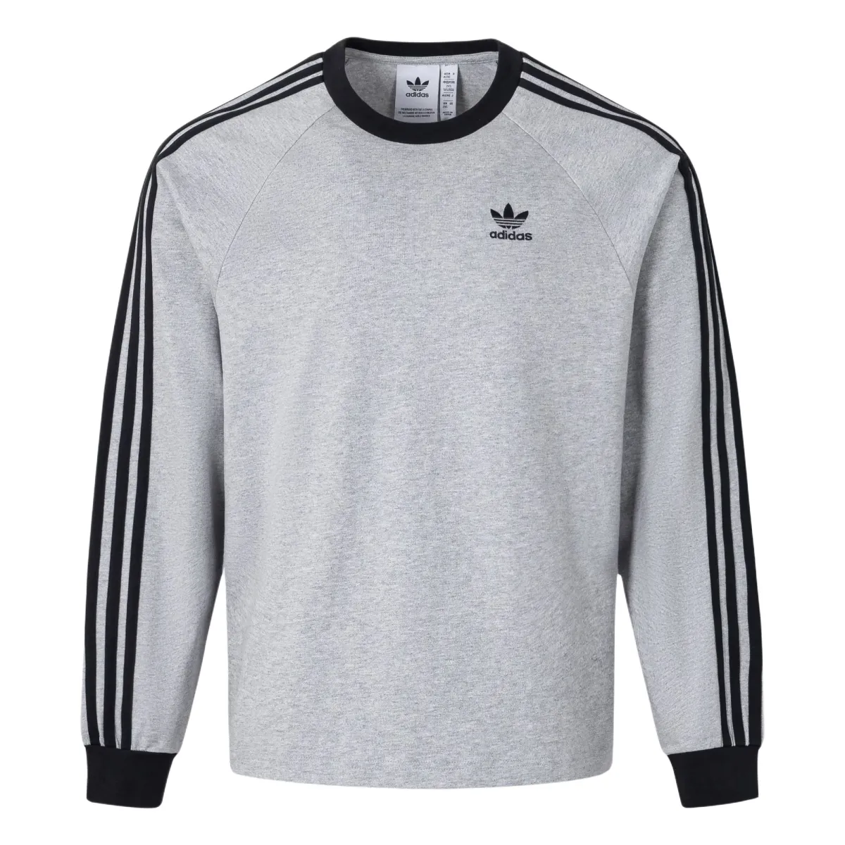 Adidas Originals Classics 3 Stripes T Shirt Men's Medium Heather Gray/Black