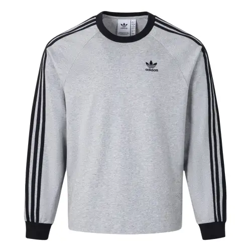 Adidas Originals Classics 3 Stripes T Shirt Men's Medium Heather Gray/Black
