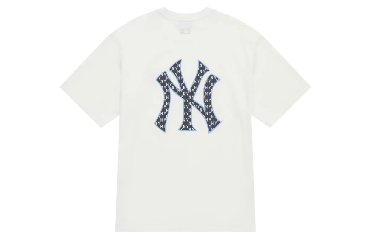 MLB MONOGRAM SS25 T Shirt Unisex Ivory White