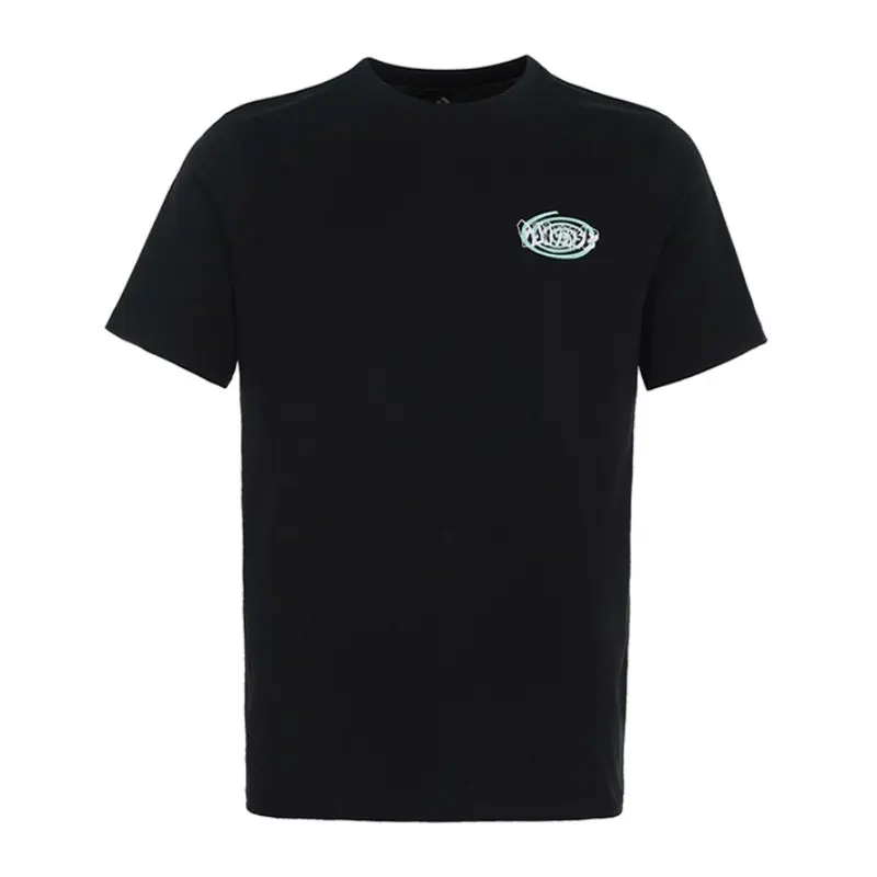Converse T Shirts Men's Black Crew Neck Moderate