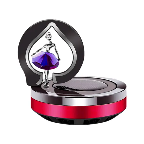 Rotating aromatherapy solar-powered, creative perfumed universal perfume with a light fragrance, long lasting light fragrance