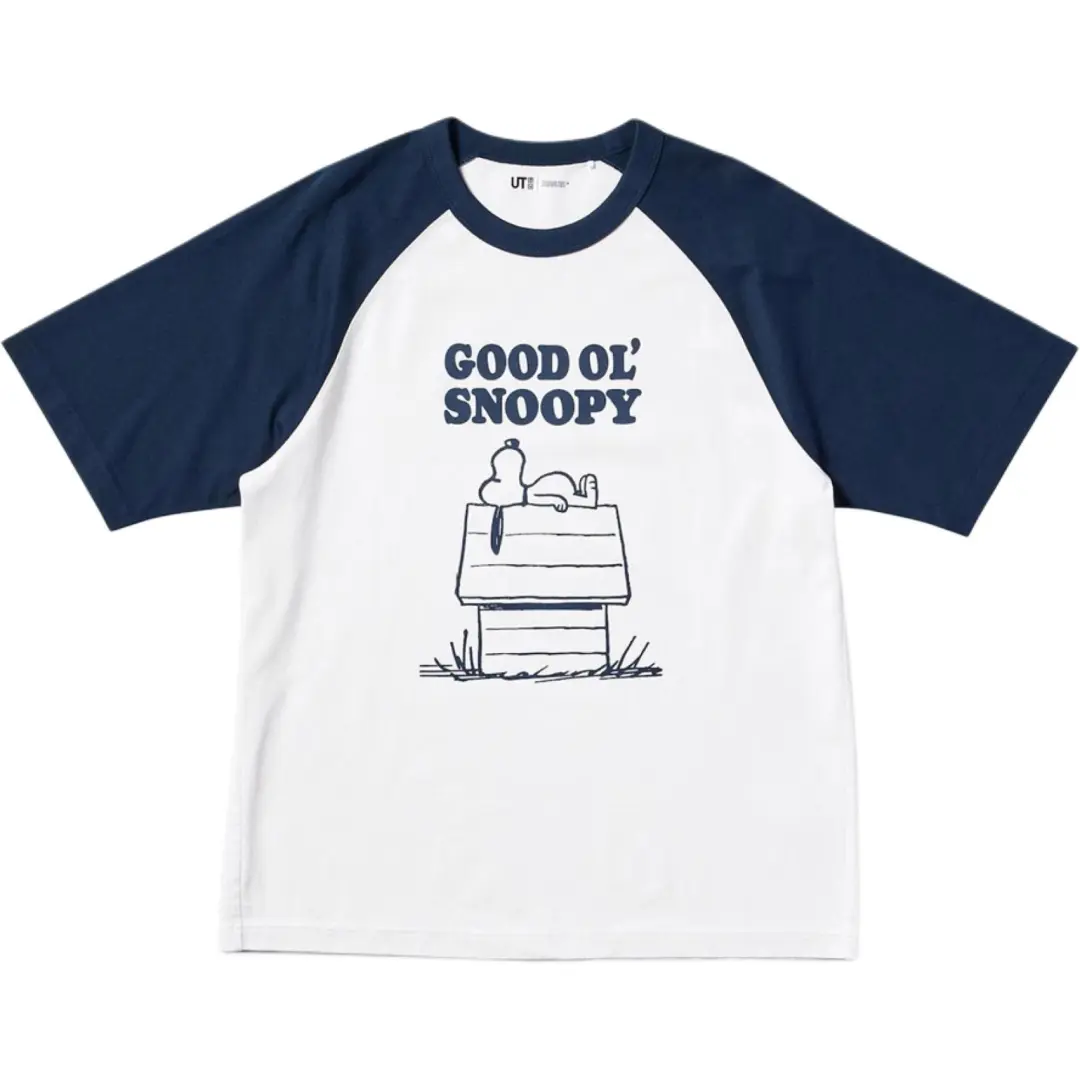 UNIQLO x PEANUTS SS25 T Shirt Unisex Navy Blue