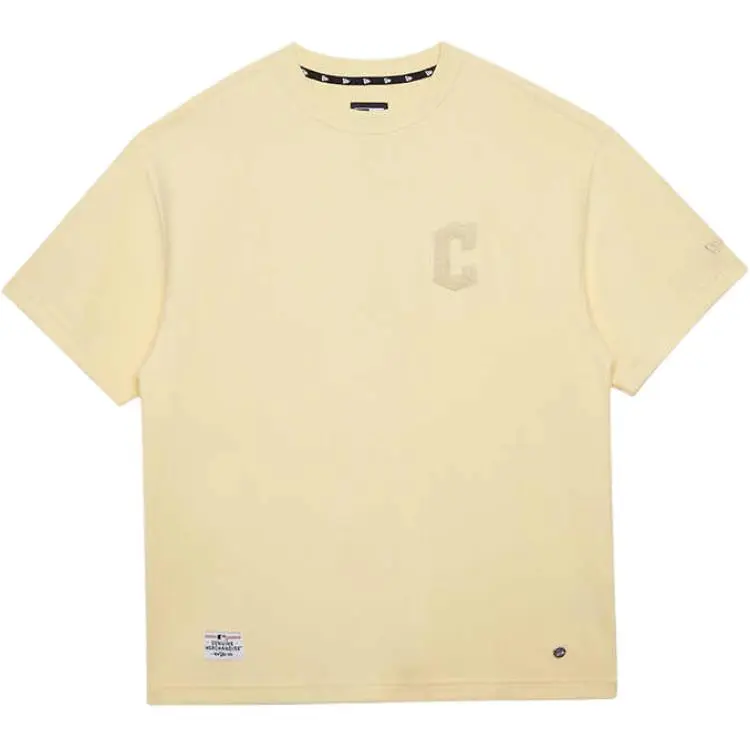 New Era T-Shirts Unisex Yellow Crew Neck Moderate Straight Fit