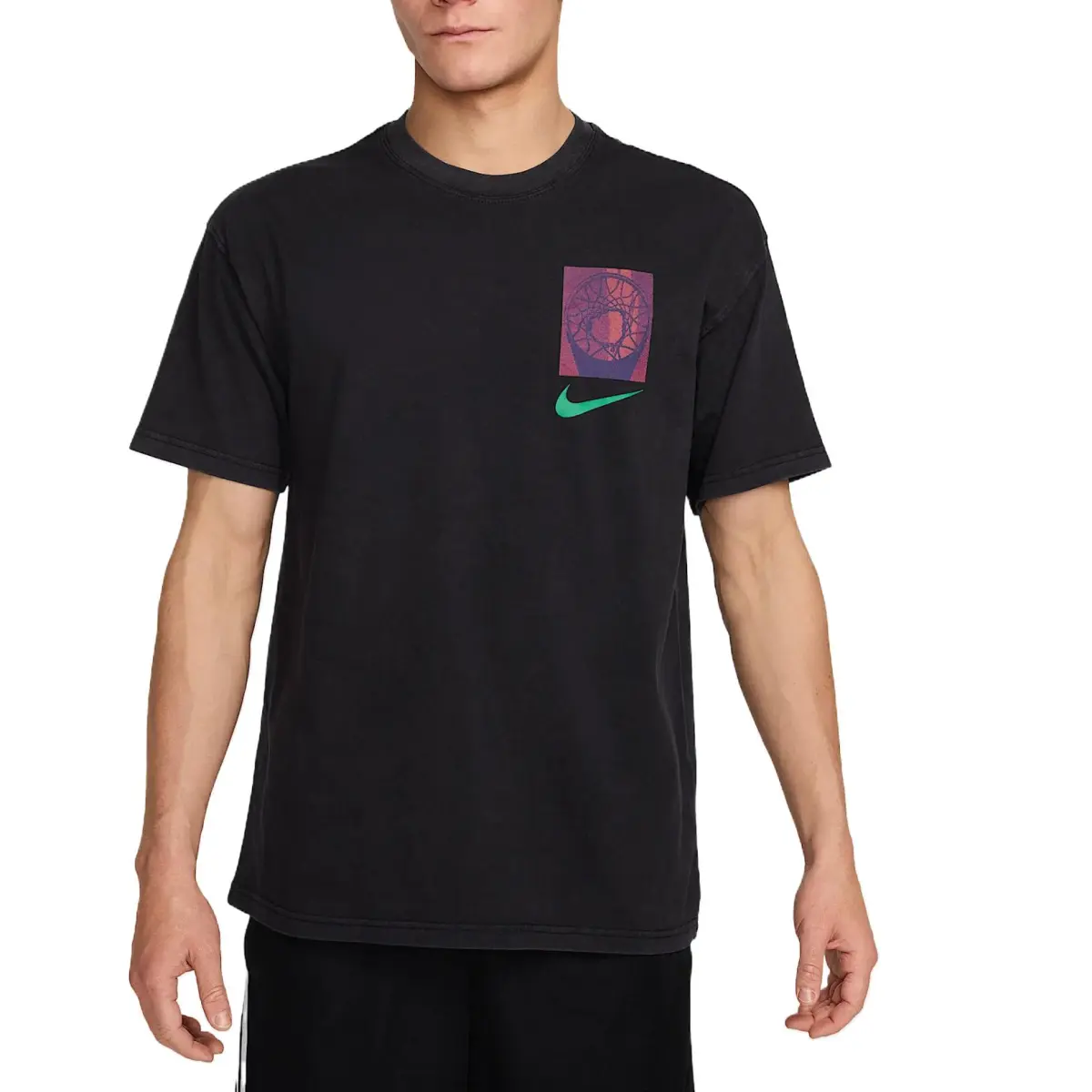 Nike Max90 T-Shirts Men's Black Crew Neck Moderate