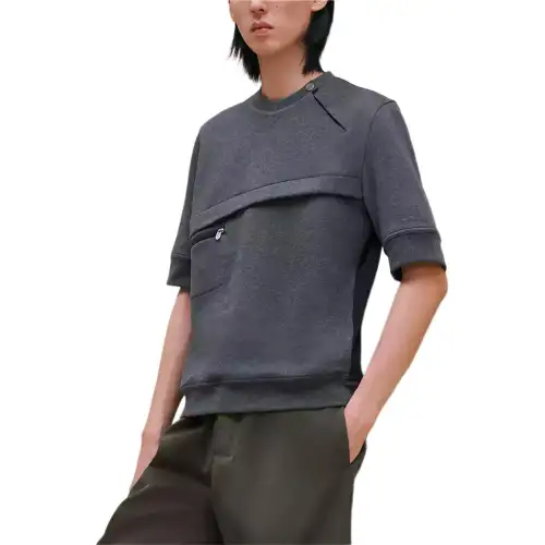 HERMES T Shirt Men's Charcoal Gray
