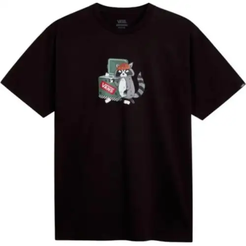 Vans T Shirts Men's Black Crew Neck Straight Fit