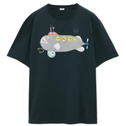 LOEWE x Suna Fujita SS25 T Shirt Men's Dark Green