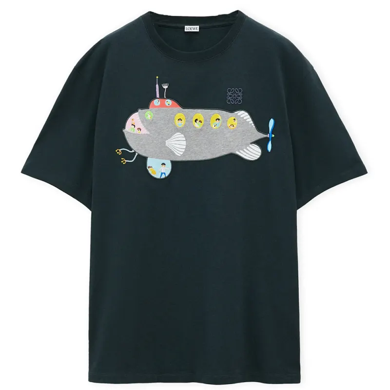 LOEWE x Suna Fujita SS25 T Shirt Men's Dark Green