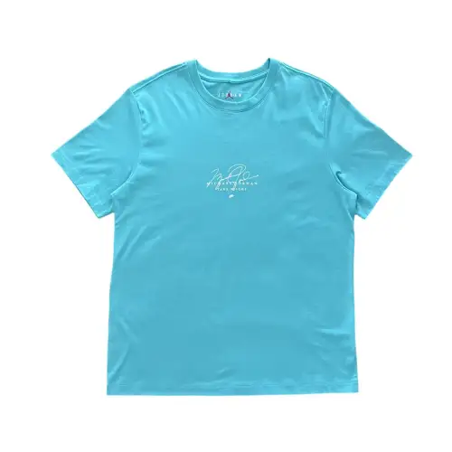 Jordan T Shirts Men's Blue Crew Neck Moderate Straight Fit