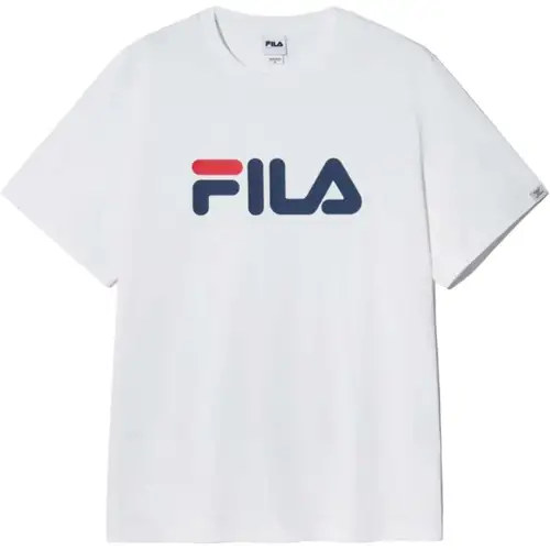 FILA T Shirts Unisex Ecru Crew Neck Moderate