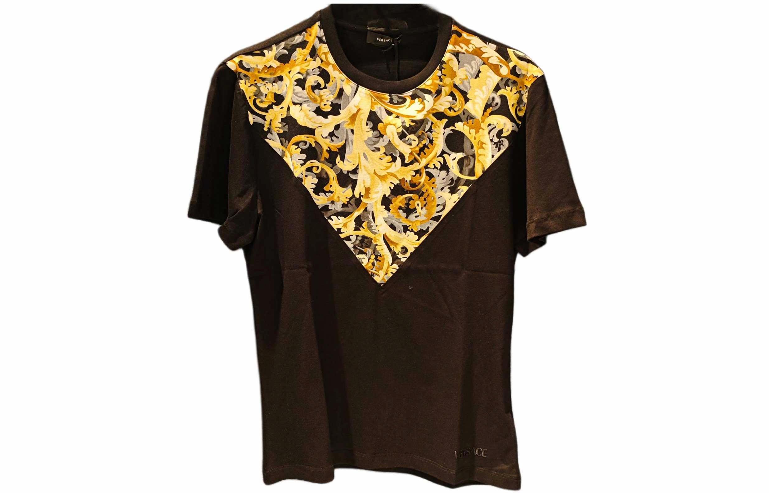 Мужская футболка Versace 1012174-1A10597-5B000 (черная)
