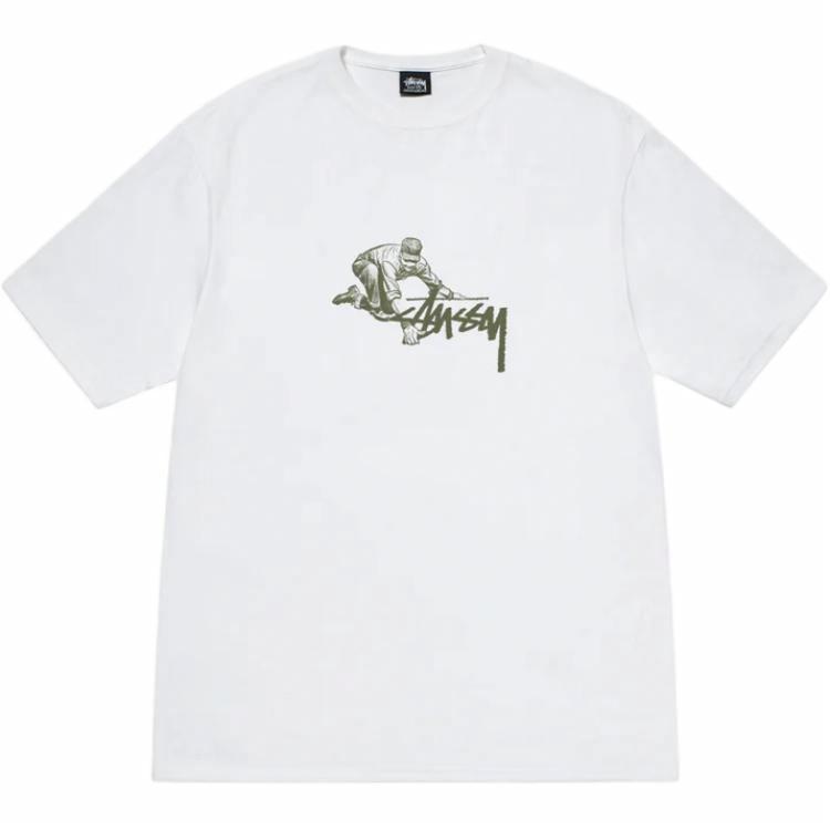 Футболка Stussy Workers Print (белая)