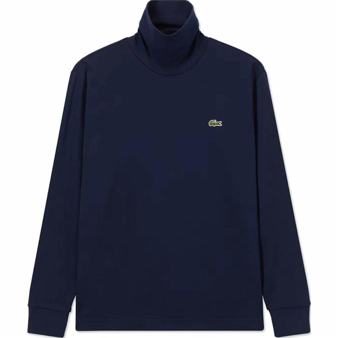 Мужская футболка LACOSTE С высоким горлом (однотонная)