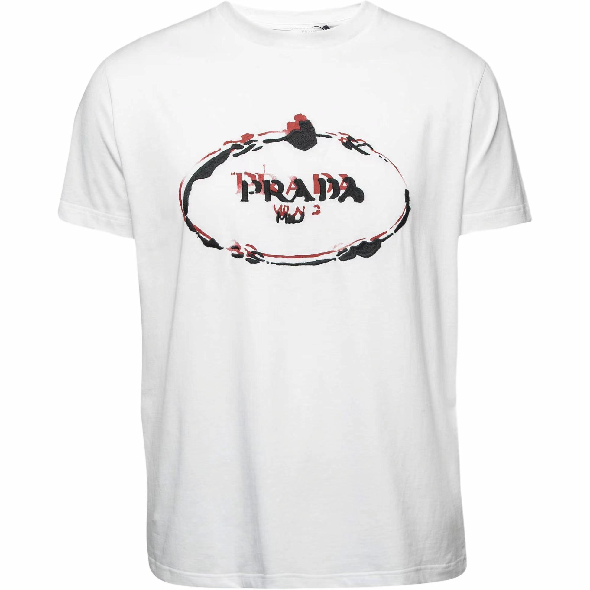 Мужская футболка Prada Logo Tee (белая)