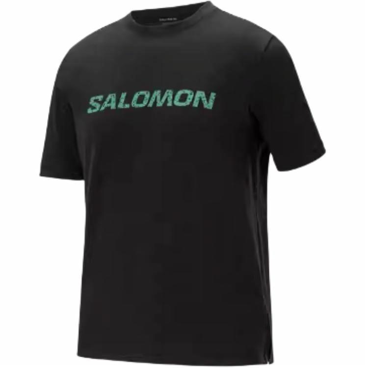 Мужская футболка Salomon AMPHI TERRAZZO OUTDOOR (черная)