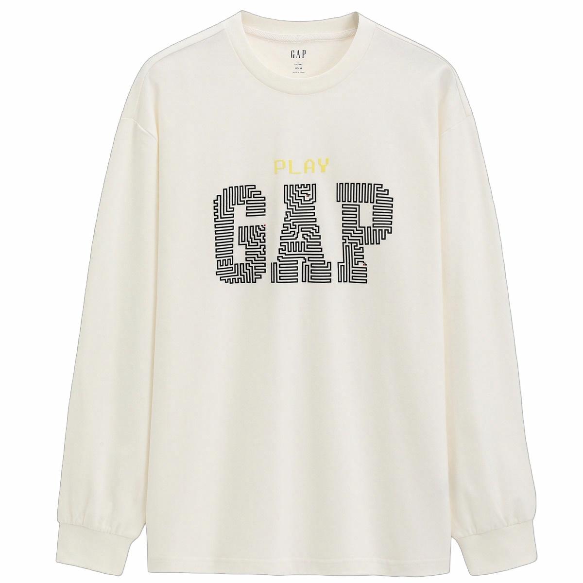 Лонгслив GAP (черный с принтом)