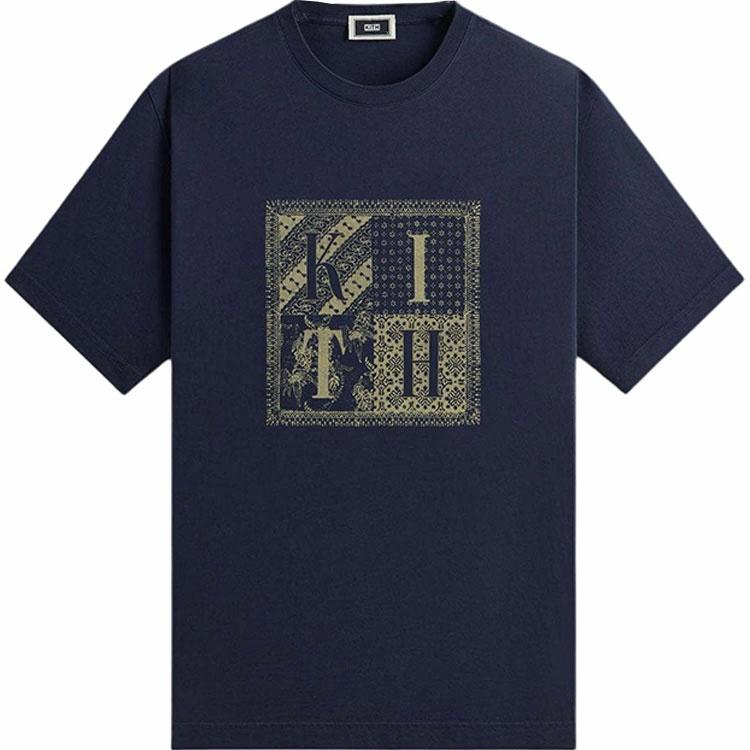 Мужская футболка KITH Summer SS24 (темно-синяя)
