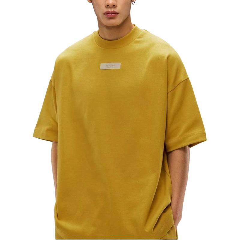 Мужская футболка Fear of God Essentials Thunder Bird (желтая)