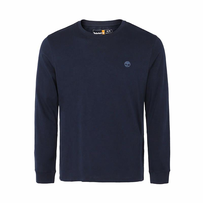 Мужская футболка Timberland Nautical Long-Sleeve (темно-синяя)