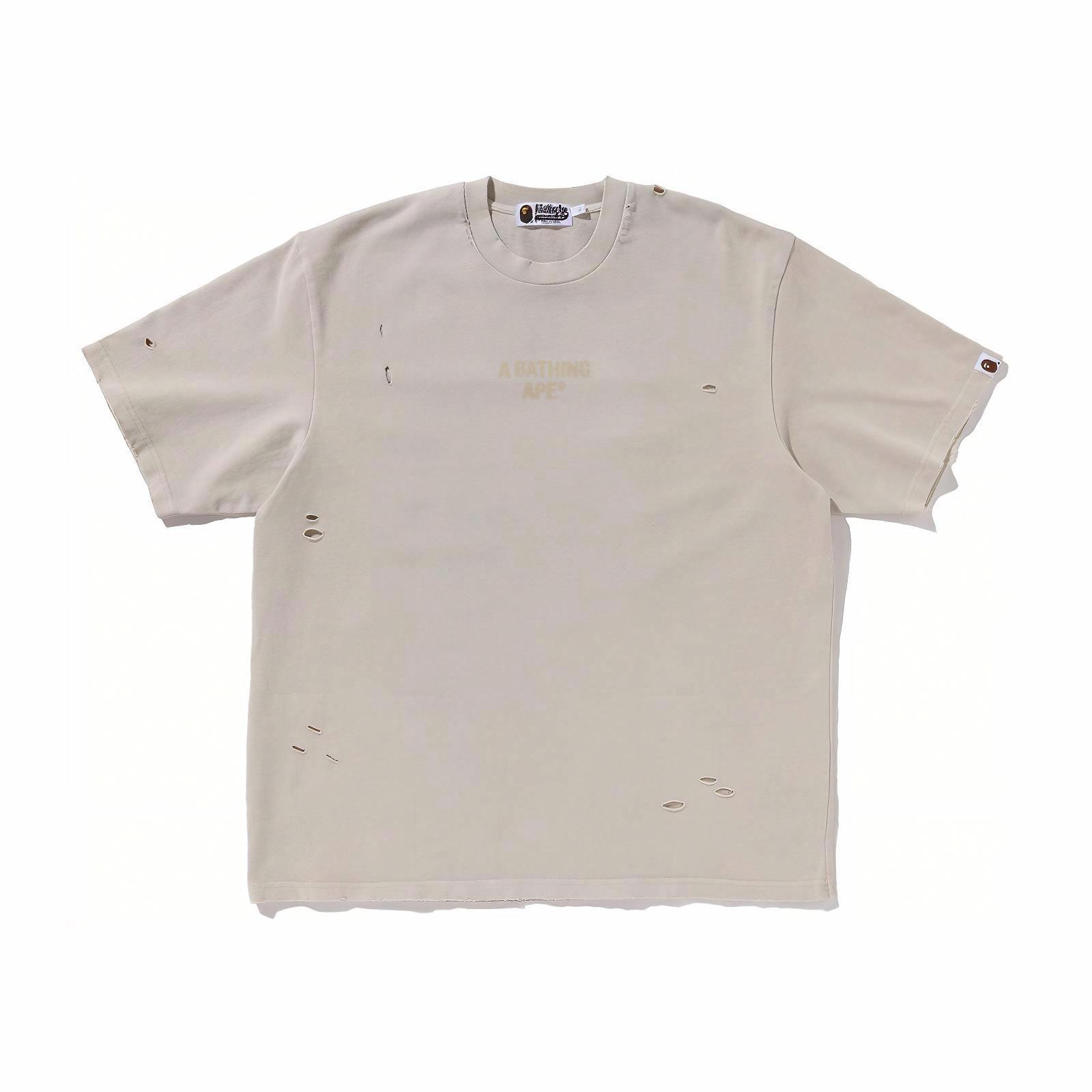 Мужская футболка A BATHING APE SS24 Distressed (черная)