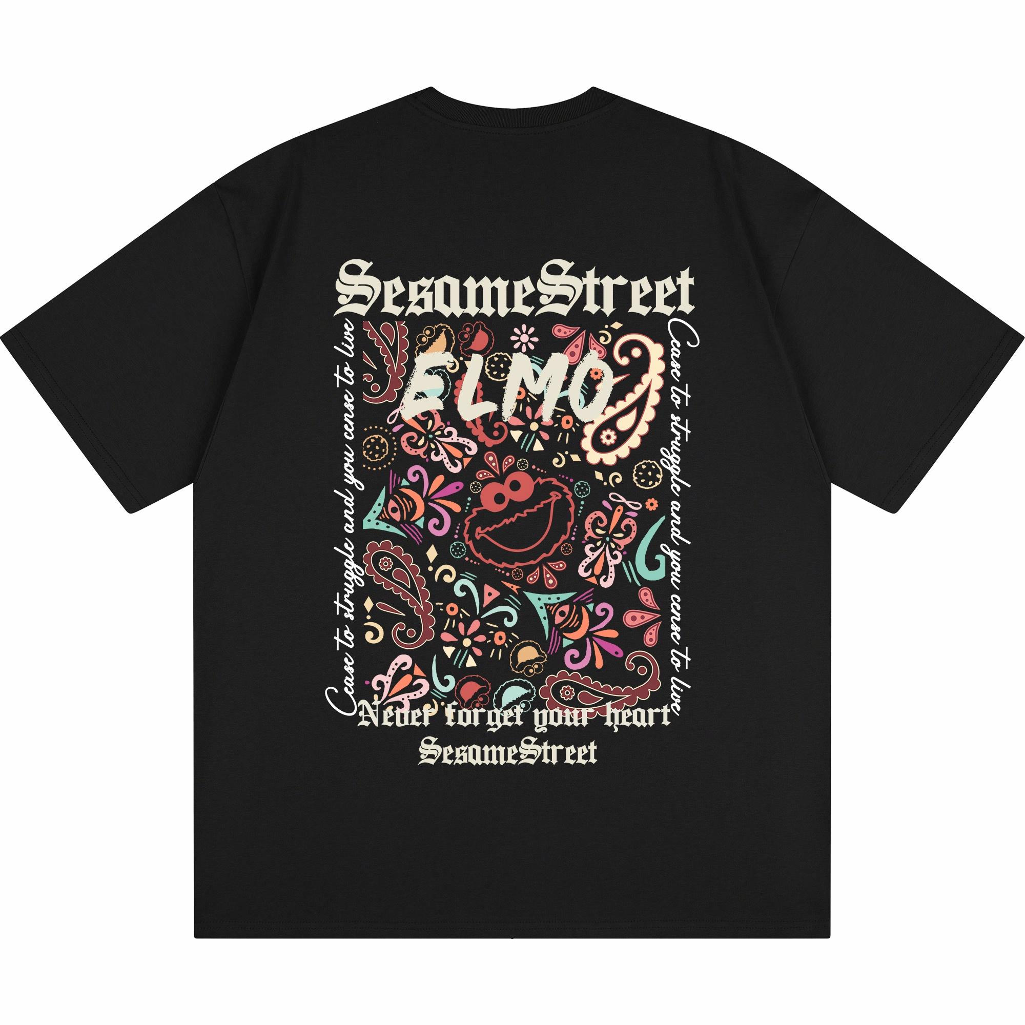 Футболка SESAME STREET Paisley (черная)