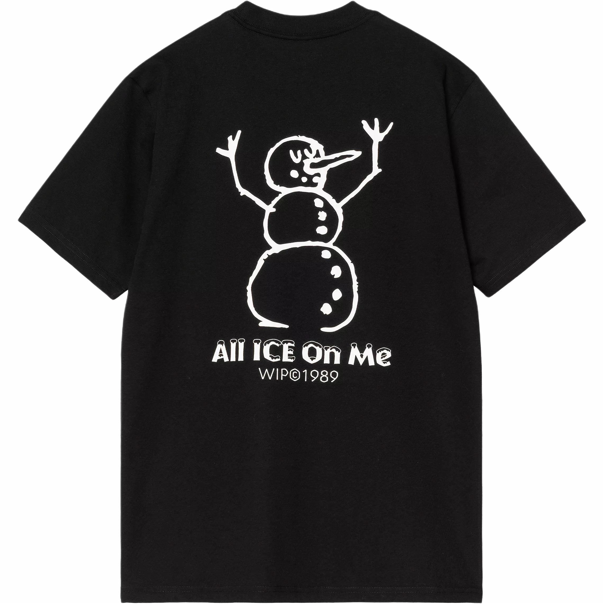 Футболка Carhartt Carhartt WIP FW24 S/S Ice T-Shirt (черная)