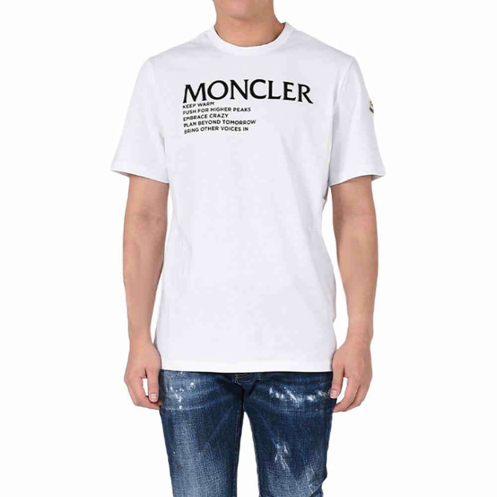 Мужская футболка Moncler Logo (белая)