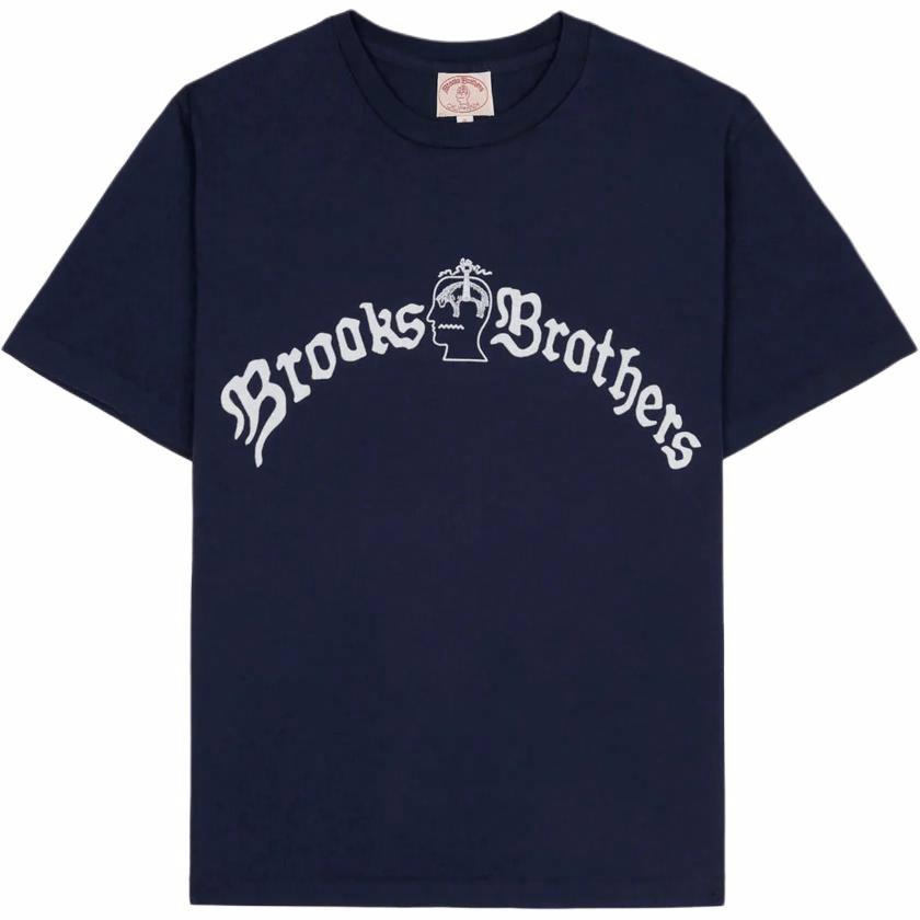 Футболка Brain Dead BROOKS BROTHERS (синяя)