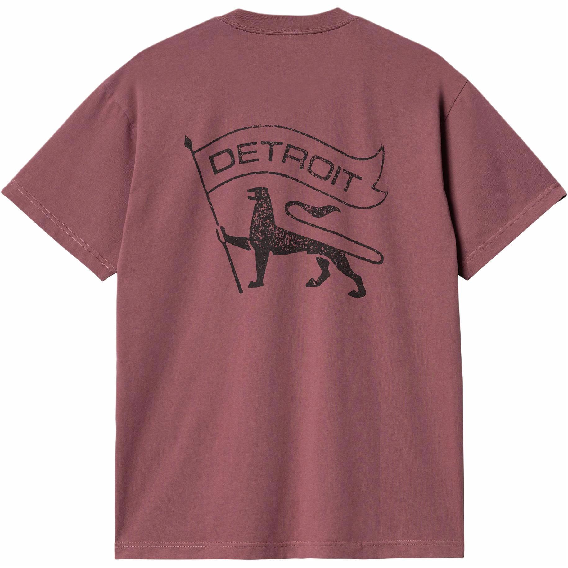 Футболка Carhartt WIP SS24 Stamp (пурпурно-серая)