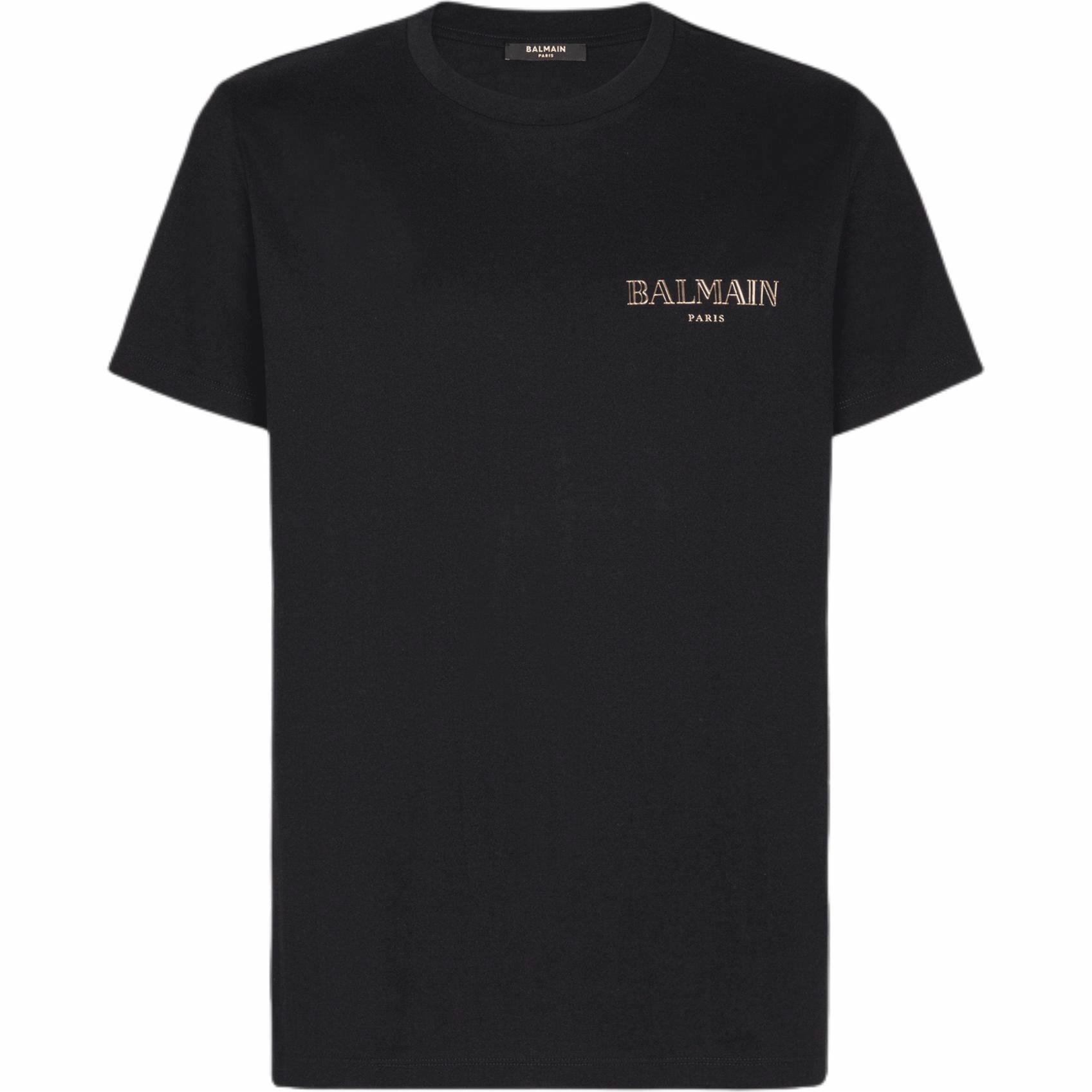 Мужская футболка BALMAIN LogoT (черная)