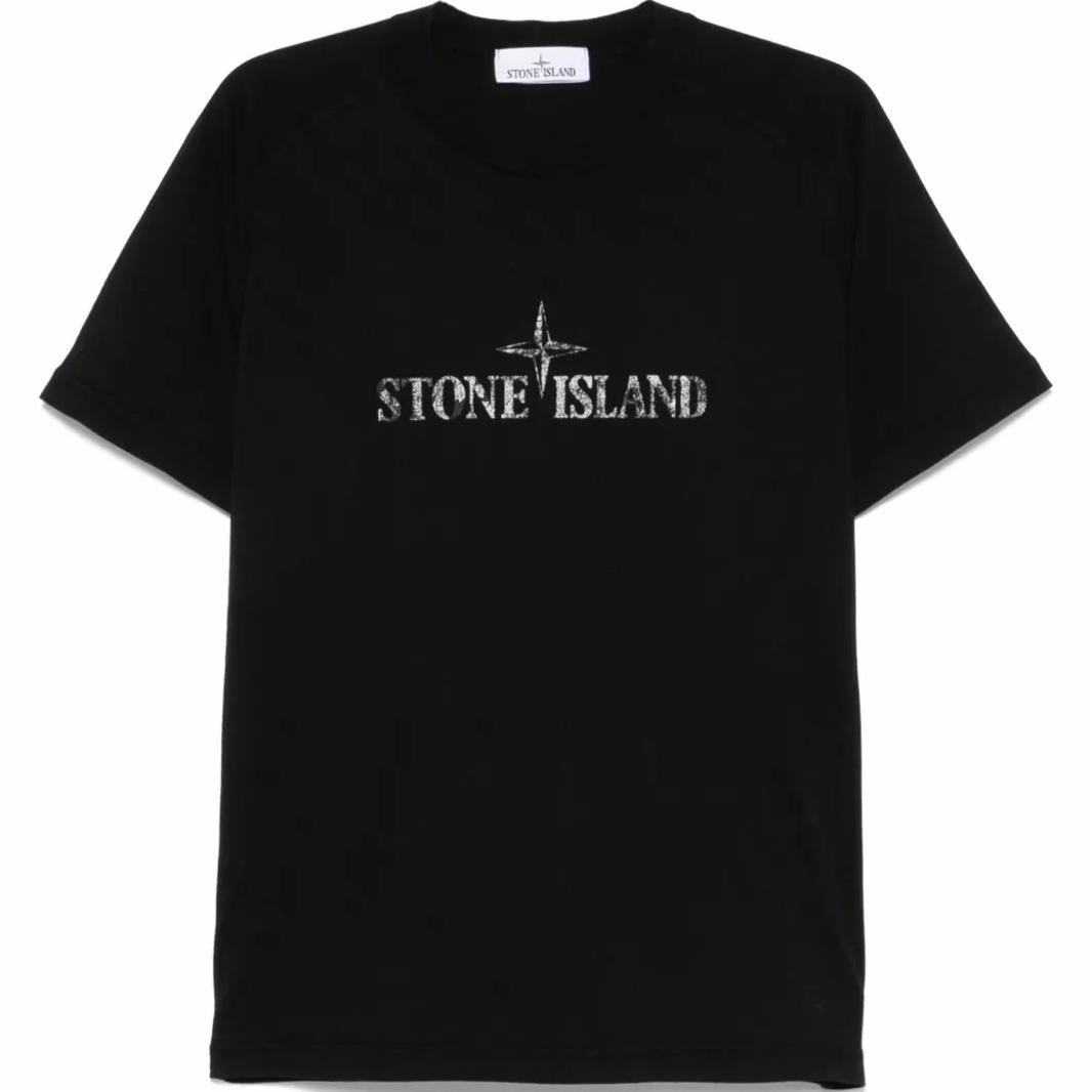Мужская футболка STONE ISLAND (черная)