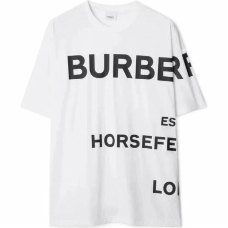 Мужская футболка Burberry Logo Print (белая)