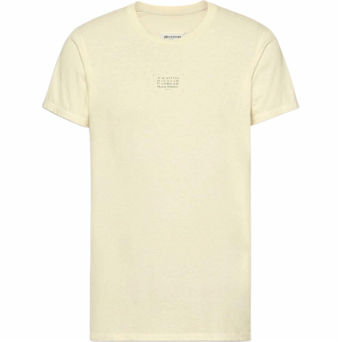 Мужская футболка Maison Margiela Seal Logo (бежевая)