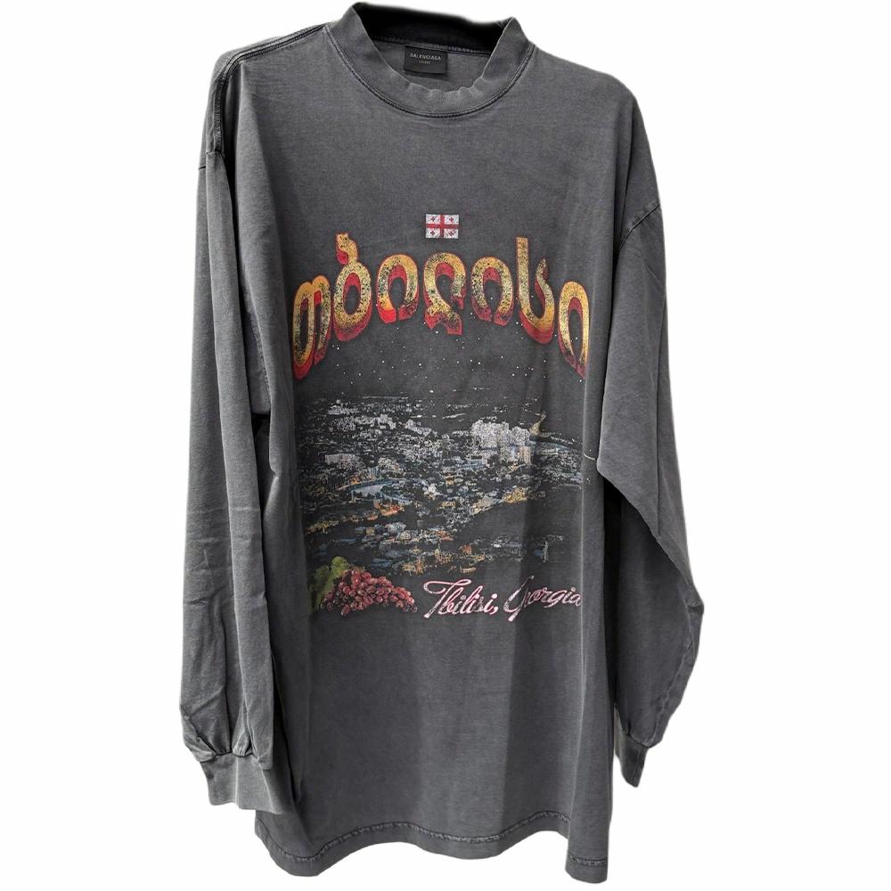 Мужская футболка Balenciaga SS25 (серая)