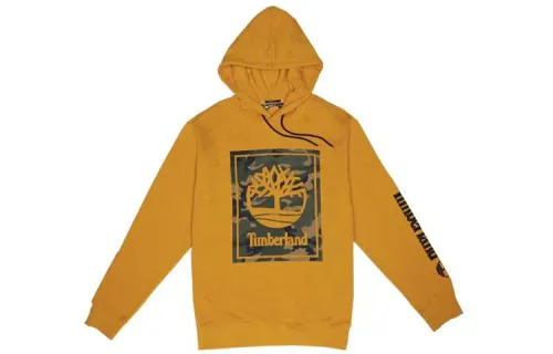 Timberland Sweatshirts Men's Yellow Hooded Moderate Regular