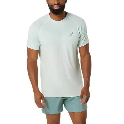 Asics SHORT SLEEVE TOP T Shirt Men's Light Celadon/Birch Wood